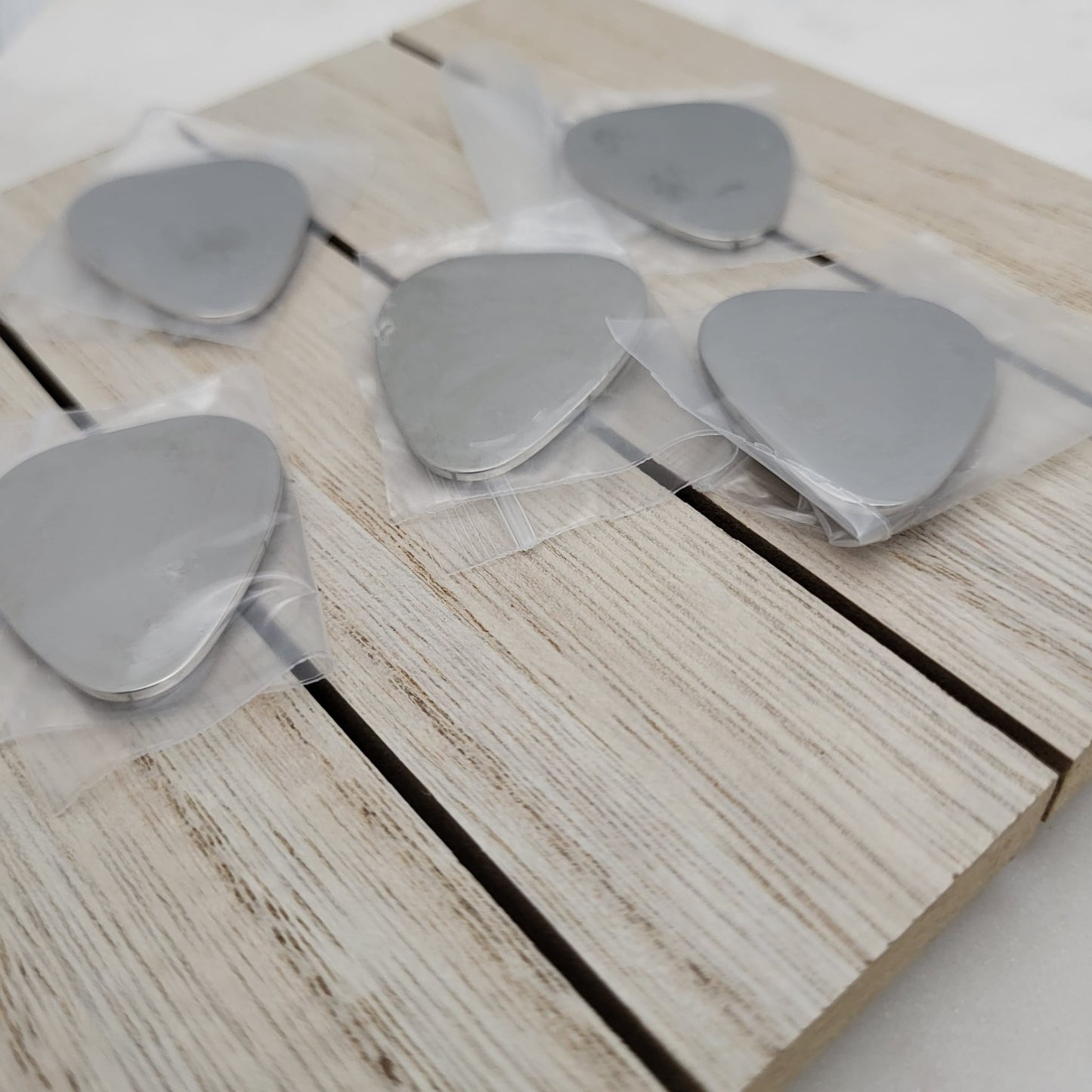 Laer Engravable Guitar Pick Blanks - Stainless