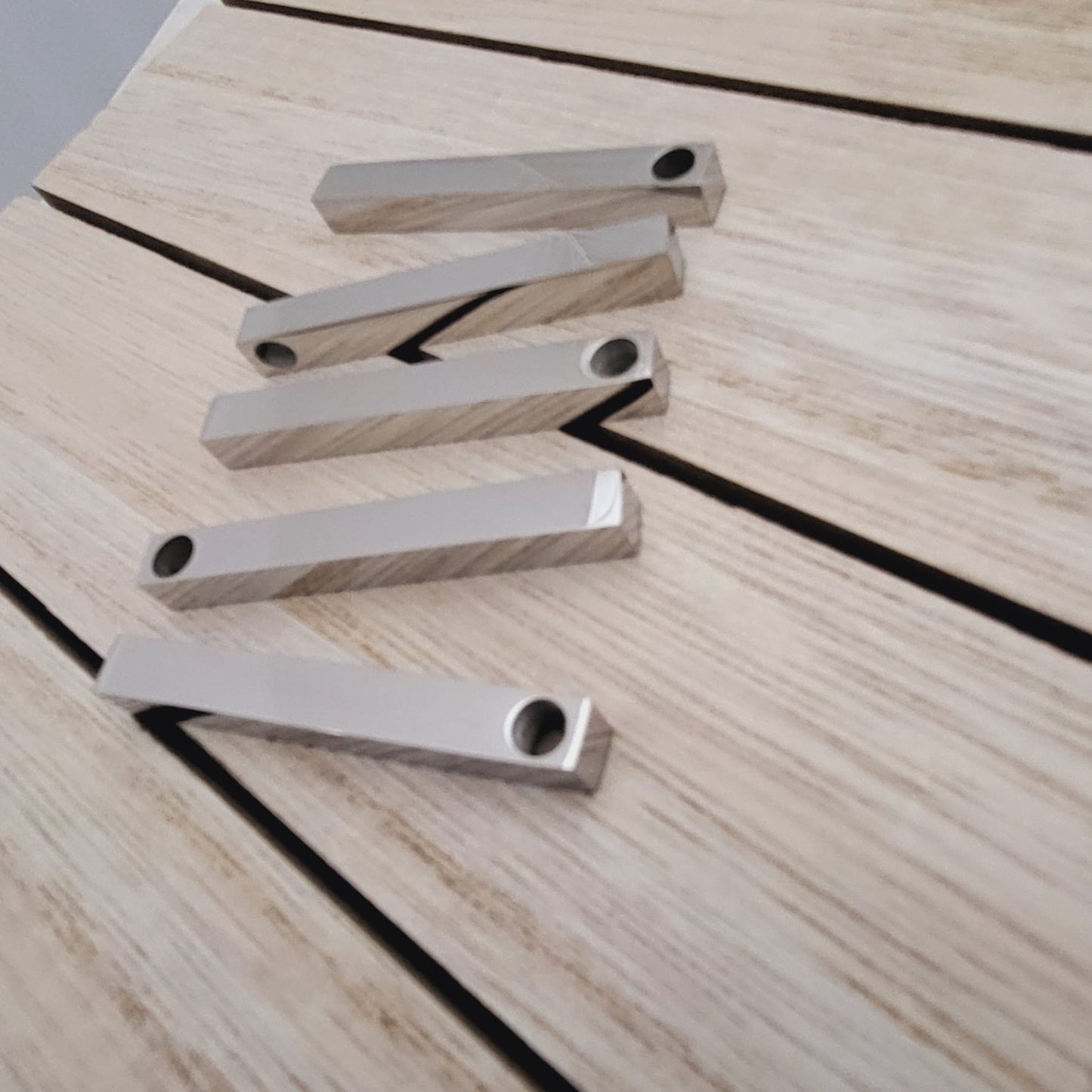 5 Pieces Vertical Bar Pendant Blank - 3D Bar Laser Engraving Blanks Supplies