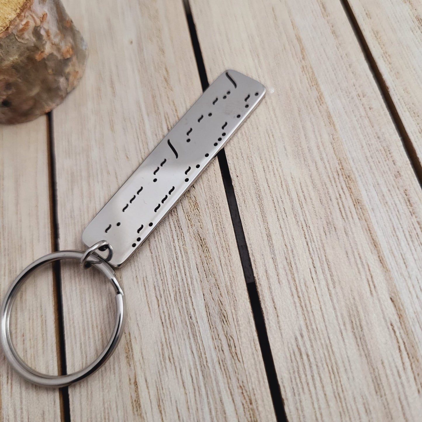 Personalized & Custom Made Morse Code Keychains. Secret Message Morse code.