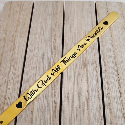 With God all things are possible - Bible verse Bookmarks