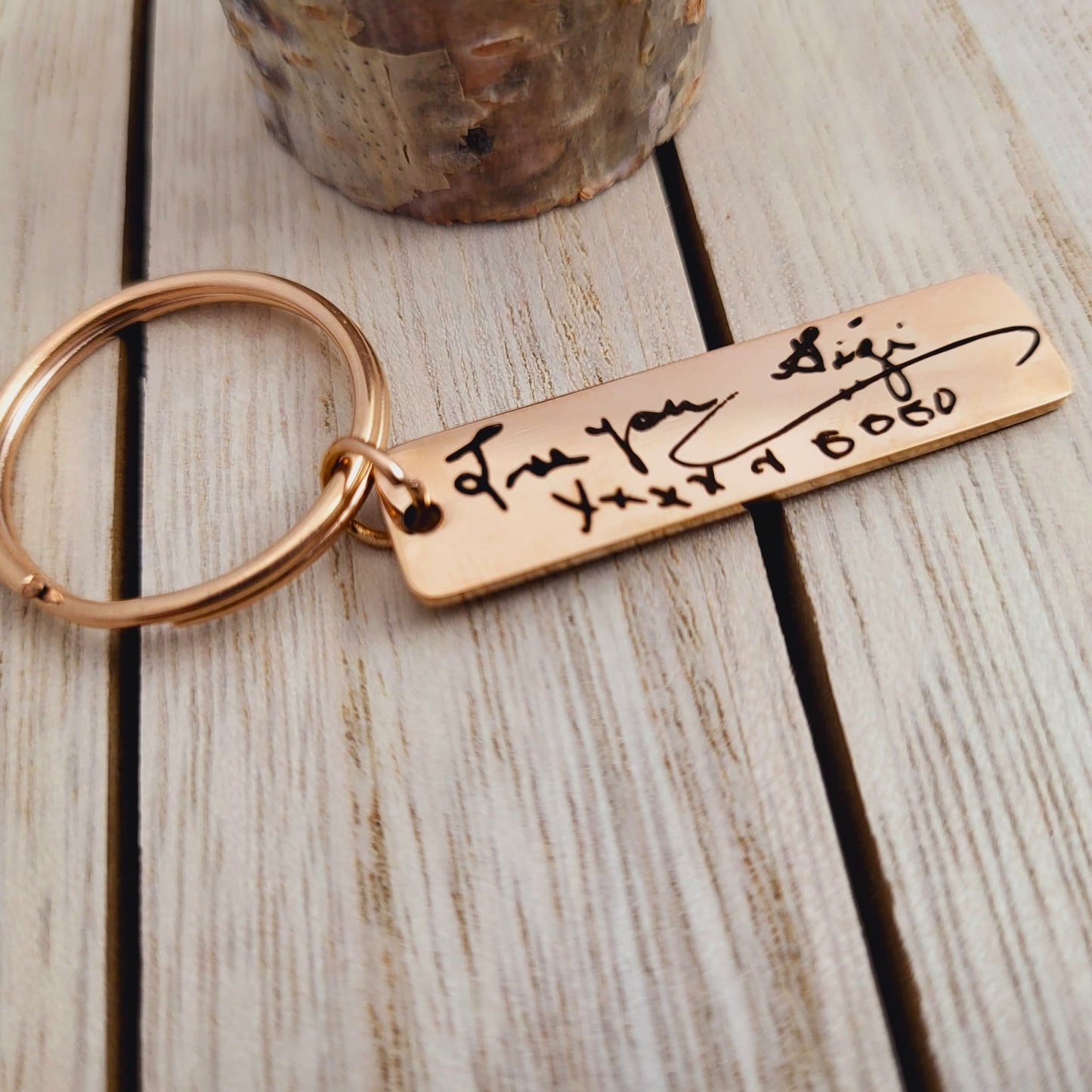 Actual Handwriting Keychain. Engrave a Signature or Handwriting.