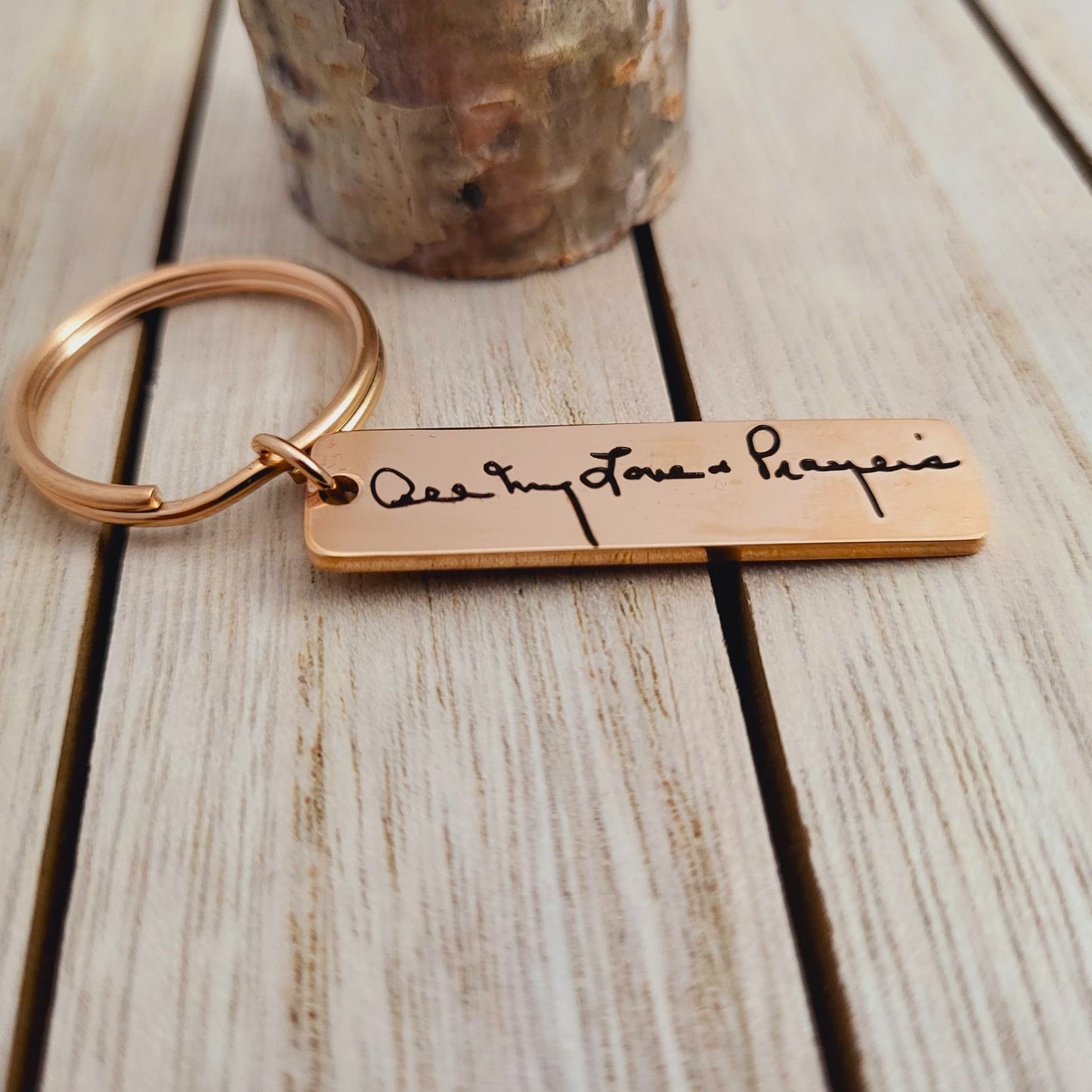Actual Handwriting Keychain. Engrave a Signature or Handwriting.