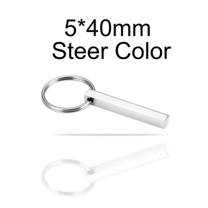 5 Pack Vertical Bar Keychain Blank - 3D Bar Laser Engraving Blanks Supplies