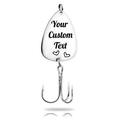 Personalized Custom Engrave Fishing Lure Fish Hooks - Fathers Day