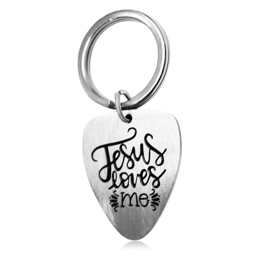 Jesus Loves Me KeyChain Jewellery, Christian Religious Gifts | Baptism Gift
