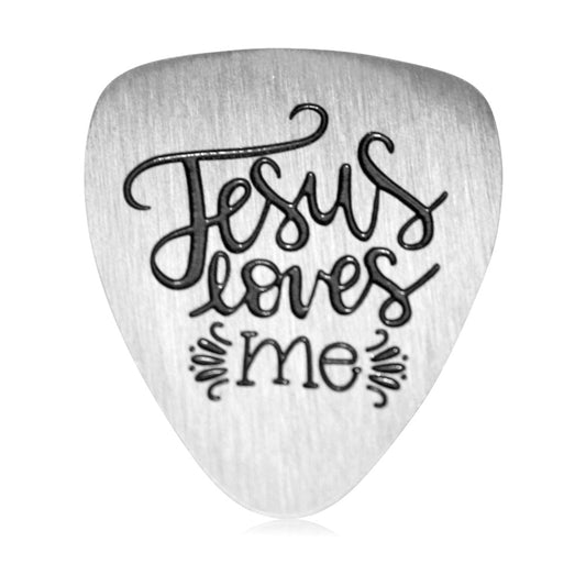 Jesus Loves Me Guitar Pick Jewellery, Christian Religious Gifts | Baptism Gift