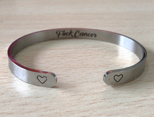 Cancer Awareness Bracelet - Survivor, Fighter & Cancer Caregiver Gifts